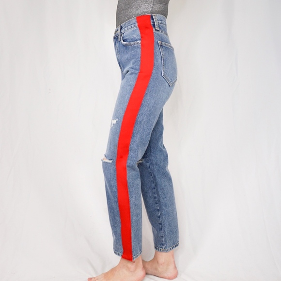 CARMAR Ursula Red Stripe Crop Jeans 0064 - Picture 5 of 8